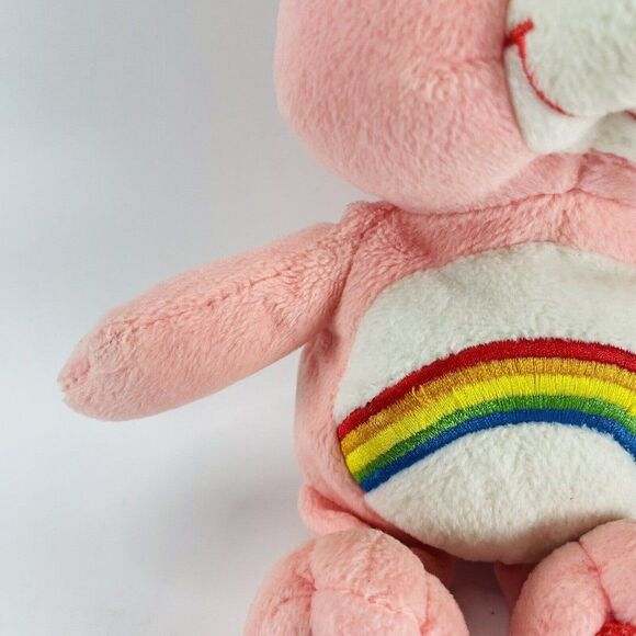 Care Bears Cheer 10" Plush 2002 Pink Embroidered Rainbow Stuffed Animal TCFC - Picture 4 of 12